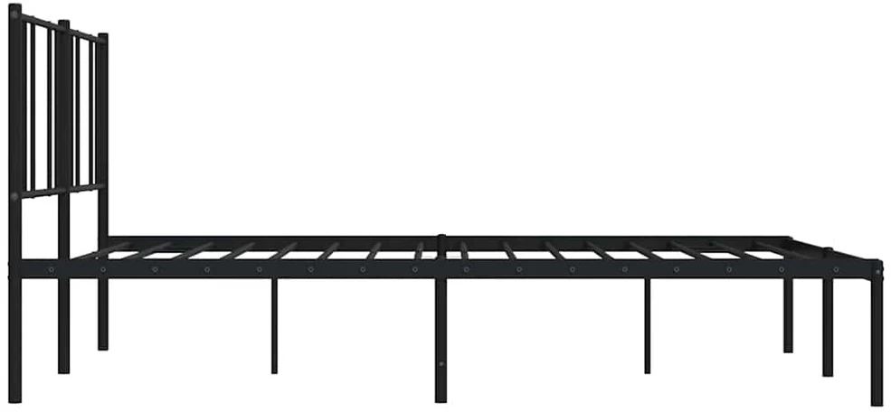 Lova Metalinis lovos rėmas su galvūgaliu, juodos spalvos, 200x200cm