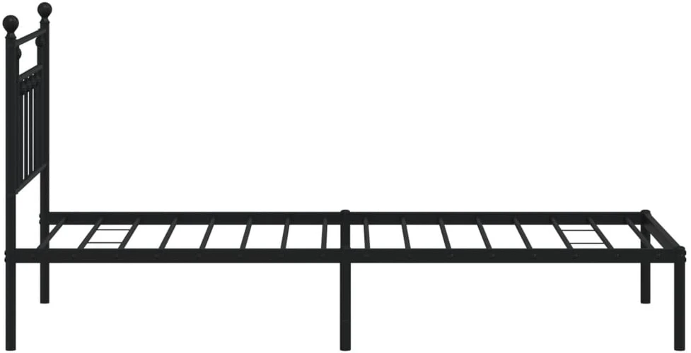 Lova Metalinis lovos rėmas su galvūgaliu, juodos spalvos, 80x200cm
