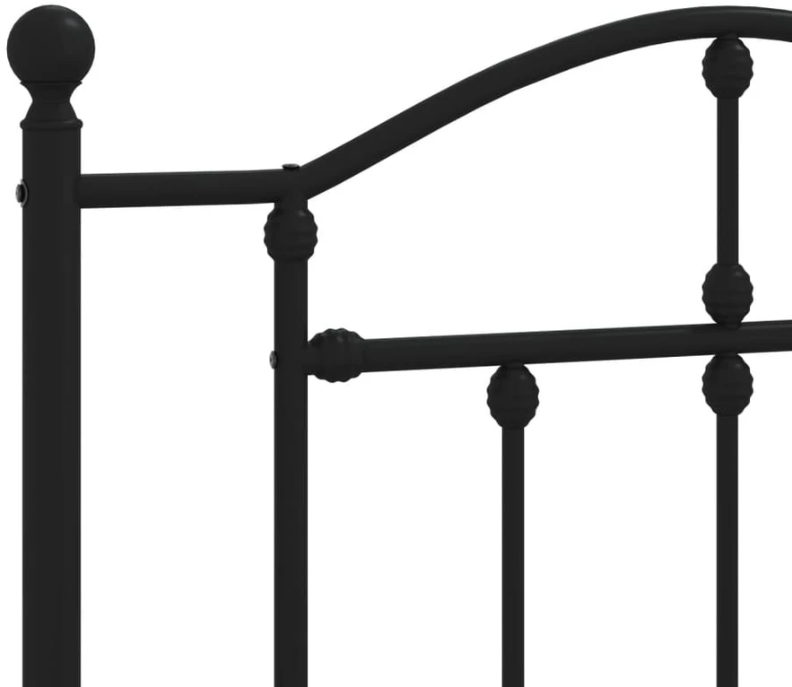 Lova Metalinis pakaitinis galvūgalis, juodos spalvos, 107cm