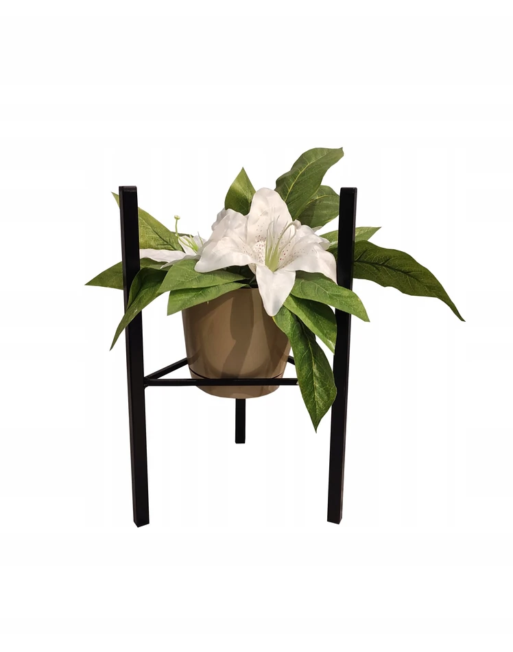 Metalinis stovas gėlėms "loft" 40cm, juodas