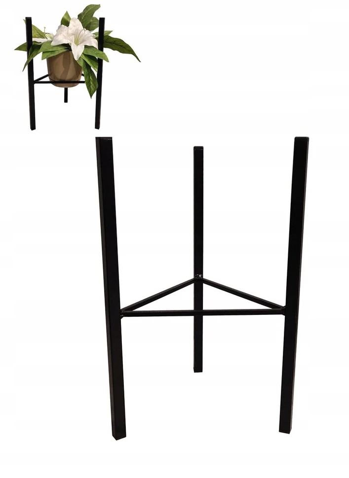Metalinis stovas gėlėms "loft" 40cm, juodas