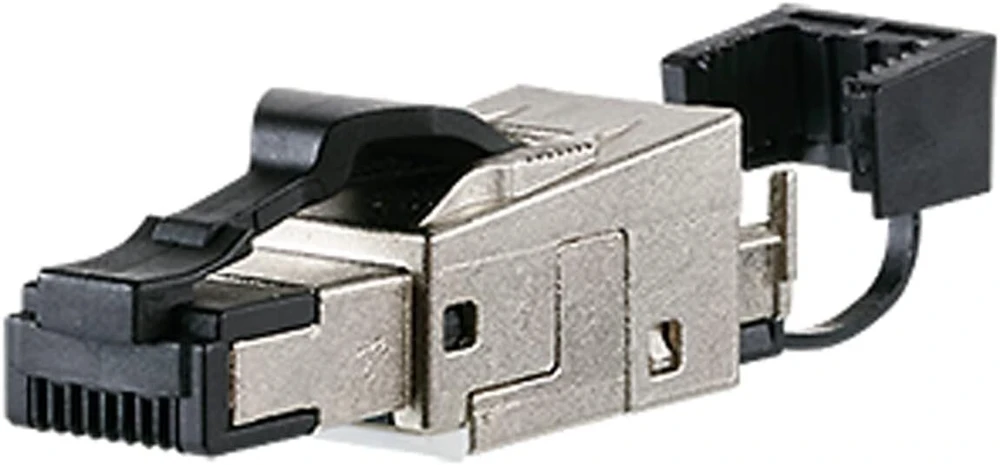 Metz Connect 130e405032-e Rj-45 jungtis laidų jungtys (49,8 x 13,8 x 16,5 mm, juoda, sidabrinė, juoda, sidabrinė, Ip20, -40 – 85 °c; -40 – 85 °c, 5,8 cm)