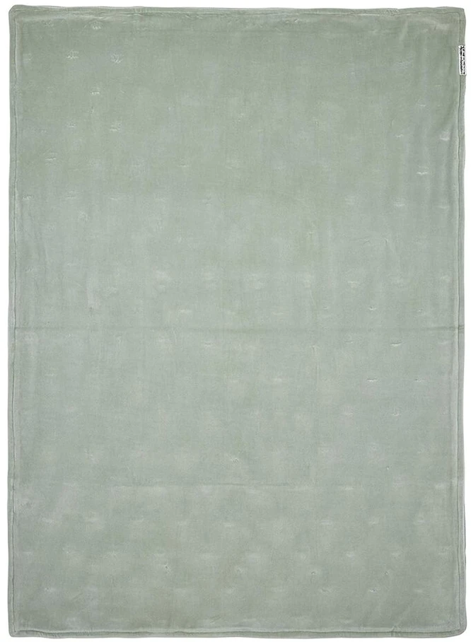 Meyco Baby megztas žieminis velvetinis kūdikio pledukas su mazgais (80% medvilnės ir 20% poliesterio) - universalus, lengvai prižiūrimas, laidus orui, Stone Žalias (75cm x 100cm)