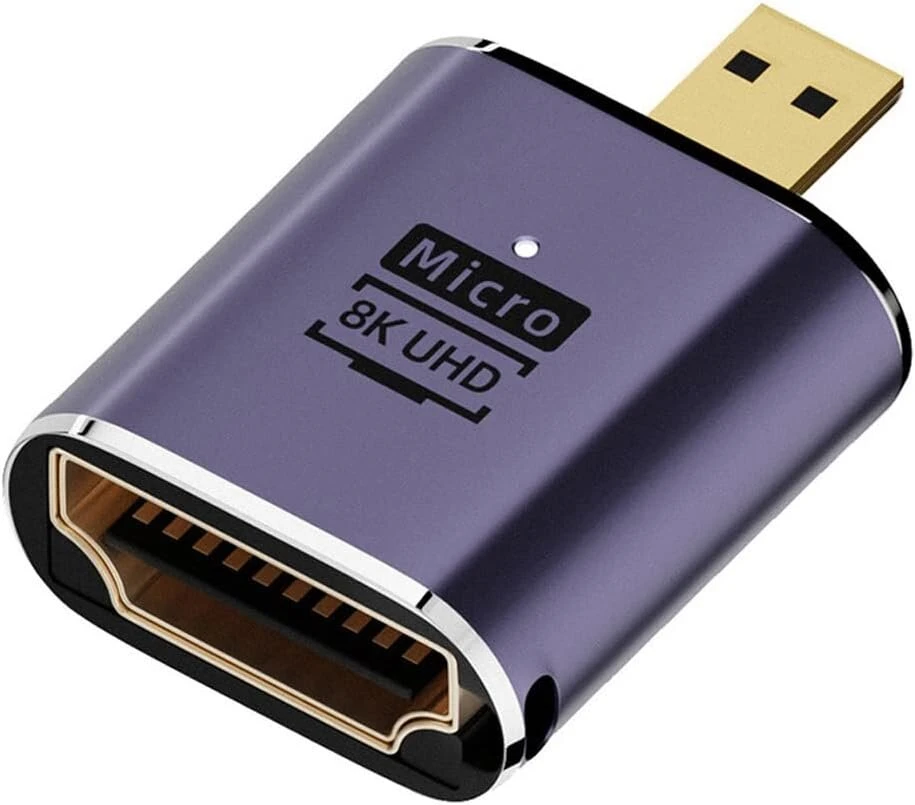 Micro Hdmi į Hdmi 2.1 prailginimo adapteris, palaiko 8k 60hz