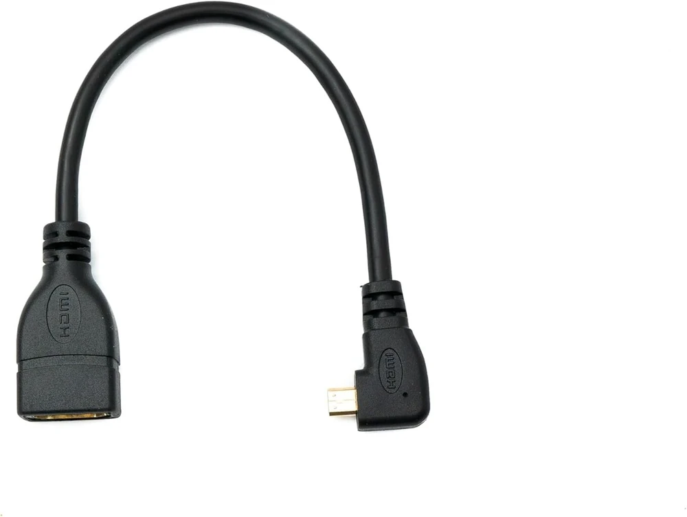 Micro Hdmi į Hdmi kampinis adapteris, 90 laipsnių