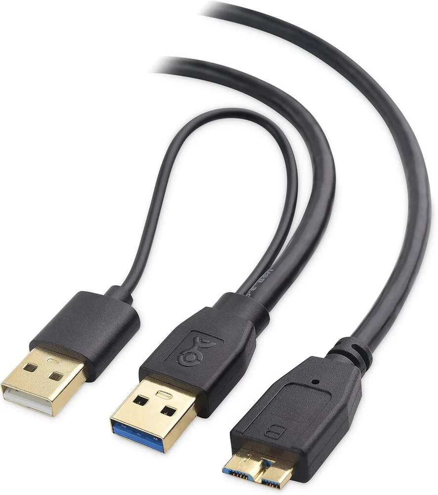 Micro Usb 3.0 Y tipo maitinimo kabelis, 0.5m