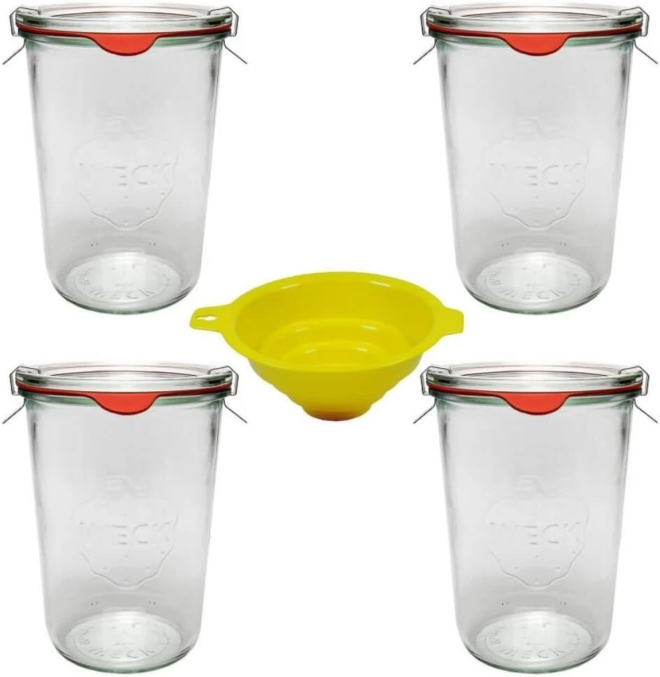 Mikken 4 stiklainiai / apvalūs stiklainiai 750 ml