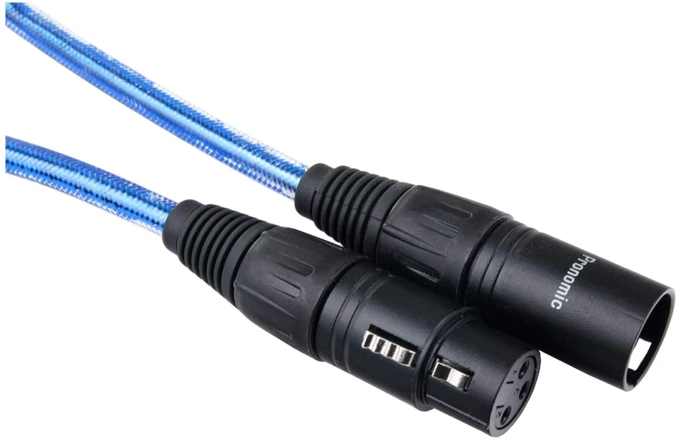 Mikrofono kabelis Pronomic Xfxm-mėlynas-5, Xlr, mėlynas metalikas, 5 m