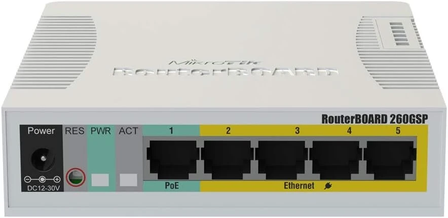 Mikrotik Css106-1g-4p-1s 5 prievadų gigabitinis cloud smart switch poe swos sfp