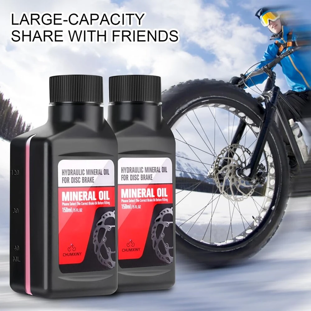 Mineralinis aliejus, 300 ml mineralinis aliejus, skirtas Shimano, Tektro ir Trp hidrauliniams diskiniams stabdžiams.