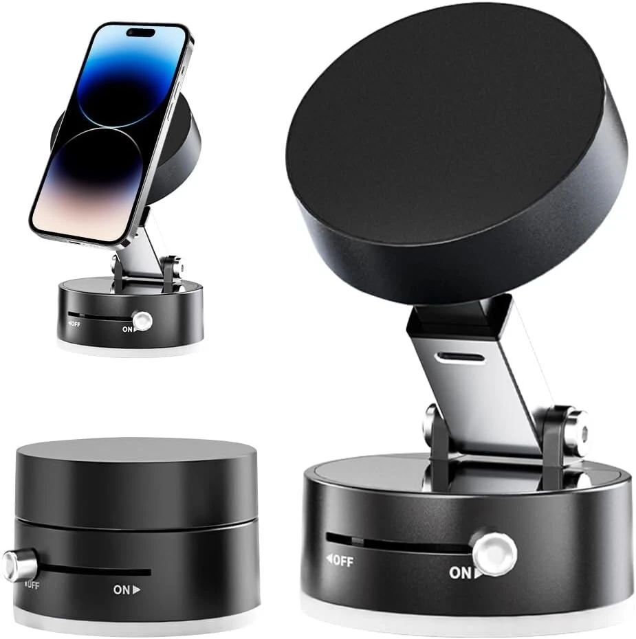 Mineup vakuuminis magnetinis telefono laikiklis automobiliui, magnetinis telefono laikiklis su siurbtuku, 360° pasukamas, telefono laikiklis automobiliui su tpe siurbtuku, magnetinis siurbtukas