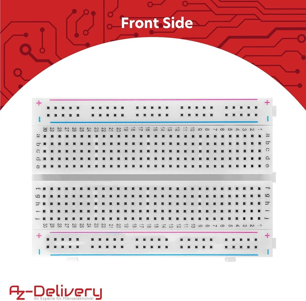Mini Breadboard 400 kontaktų, litavimo nereikalaujanti plokštė