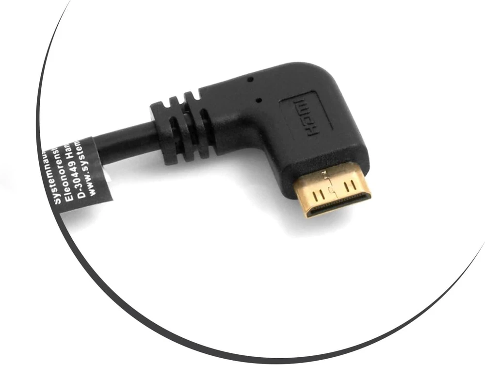 Mini Hdmi kampinis adapteris į Hdmi laidas, 16 cm