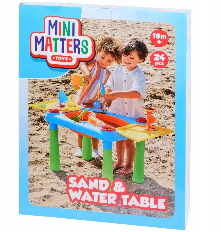 Mini Matters Vandens ir smėlio žaidimų staliukas vaikams su priedais