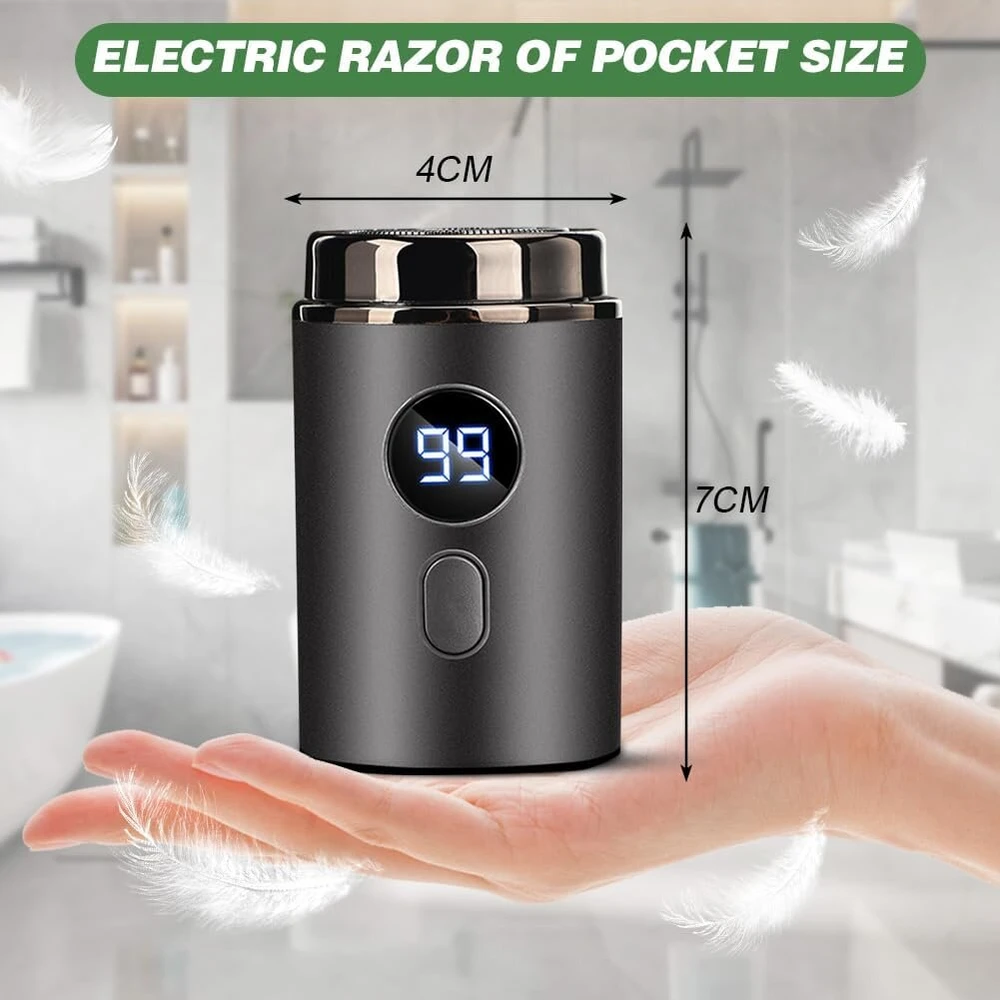 Mini skustuvas vyrams Electric 2025 Portable Mini Shaver Electric Mini Shaver vyrams su Led ekranu Atsparus vandeniui Wet and Dry Shaver Deep Cleaning Shaver dovana vyrams