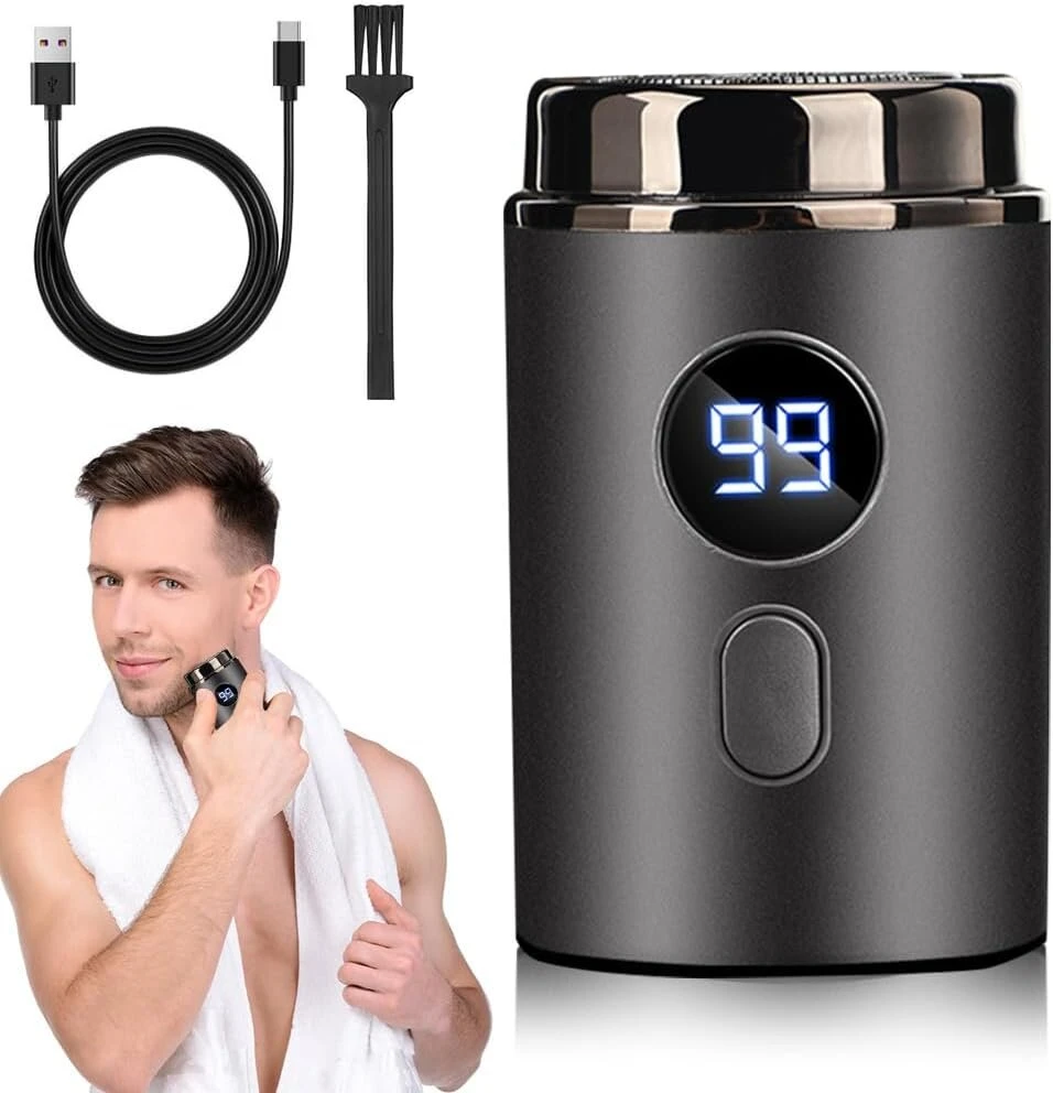 Mini skustuvas vyrams Electric 2025 Portable Mini Shaver Electric Mini Shaver vyrams su Led ekranu Atsparus vandeniui Wet and Dry Shaver Deep Cleaning Shaver dovana vyrams