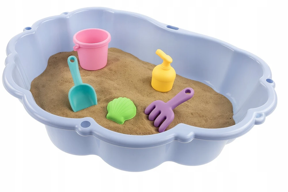 Mini smėlio dėžė 2in1 su dangčiu-baseinu 95cm smėlio dėžės baseinai