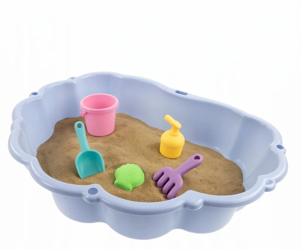 Mini smėlio dėžė 2in1 su dangčiu-baseinu 95cm smėlio dėžės baseinai