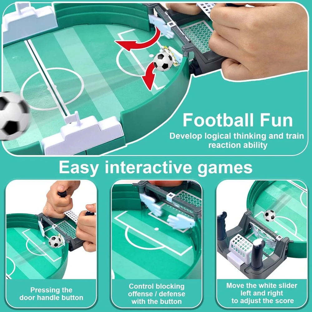 Mini stalo futbolo žaidimas su 6 kamuoliukais