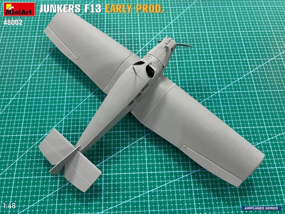 Miniart 48002 1:48 Junkers F13. Ankstyvoji gamyba - tiksli kopija, modeliavimas, plastikinis rinkinys, amatai, hobis, klijavimas, modelio rinkinys, surinkimas, nedažytas