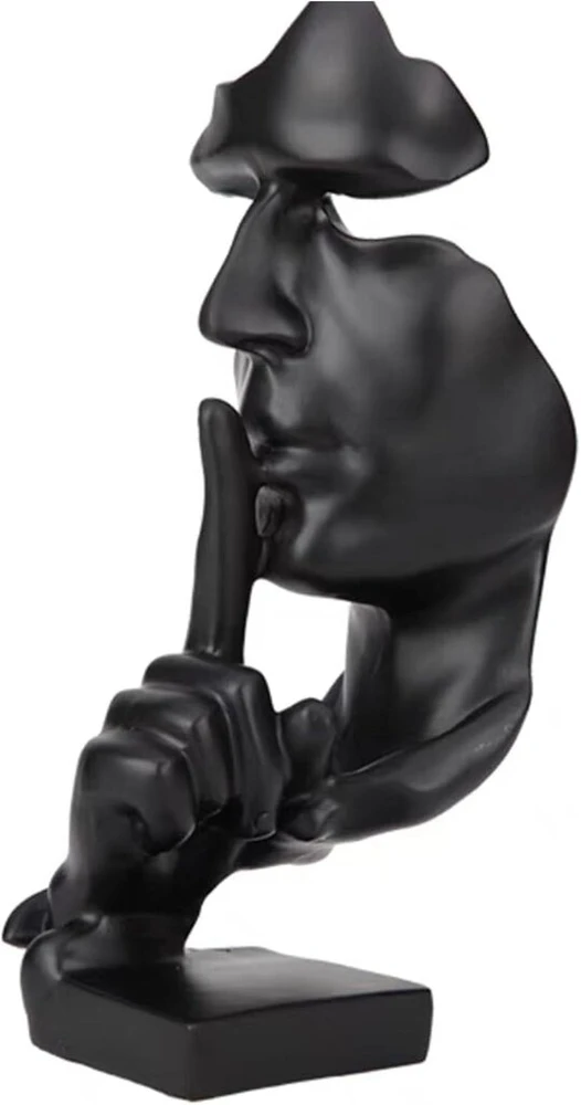 Miniglypture skulptūros dekoracija, moderni minimalistinė abstraktaus meno skulptūra, dekoratyvinė svetainės vyno spintelė, miegamojo kambario dekoracijos, biuro dekoracija (juoda)