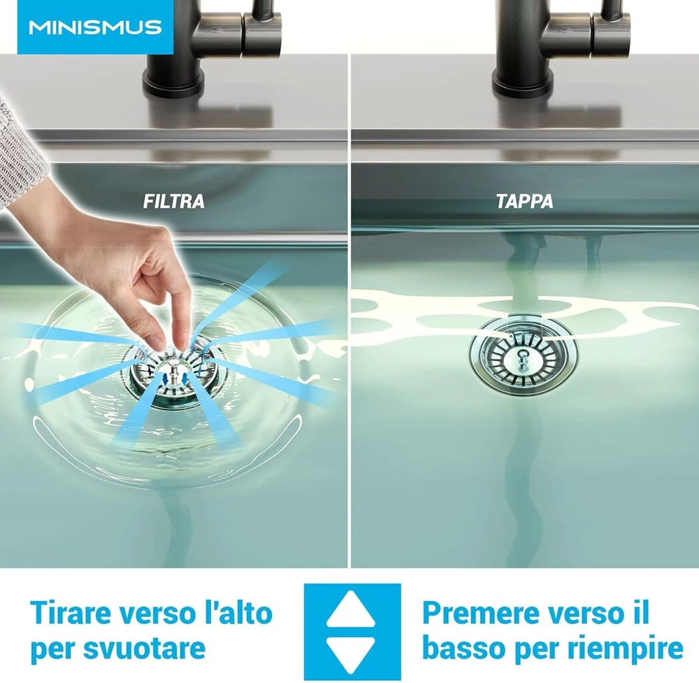 Minismus Kriauklės Kamštis - Nerūdijančio Plieno Nutekėjimo Kiaurasamtis (82 mm)