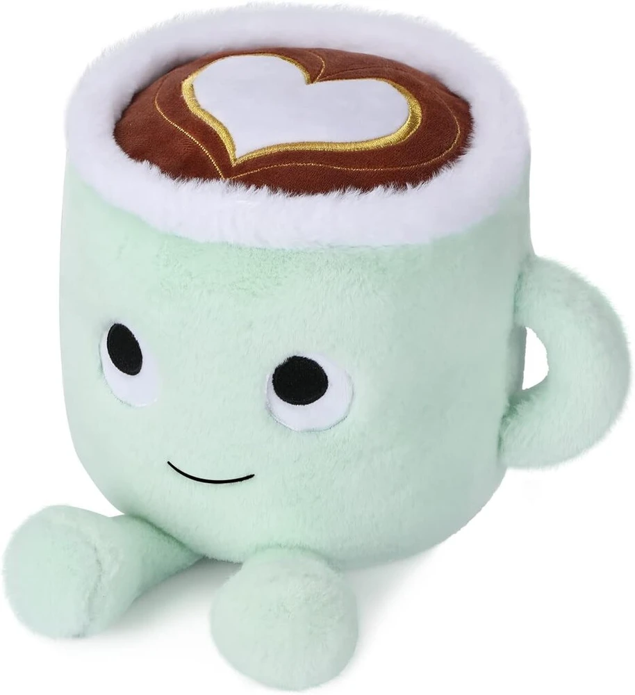 Minkštas latte puodelio pliušinis žaislinis pagalvė, suaugusiems ir vaikams.