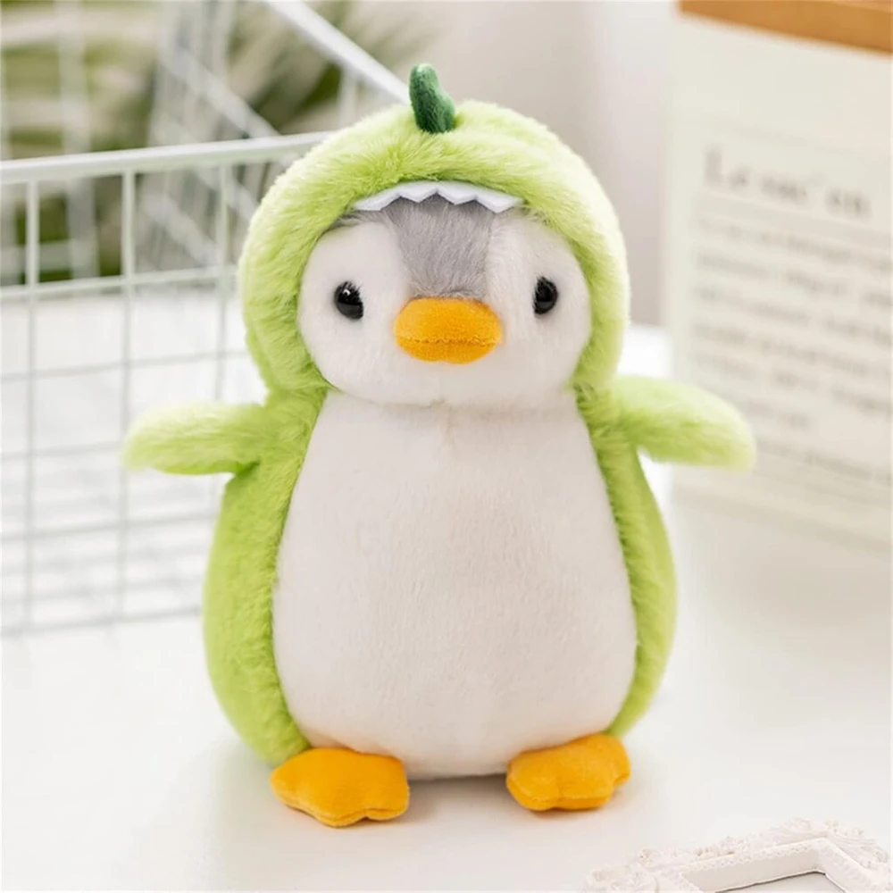 Minkštas pliušinis pingvinas, 20 cm, žalias