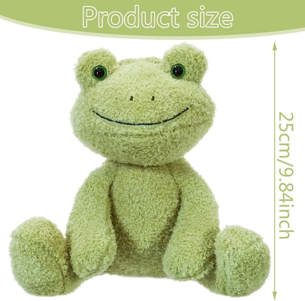 Minkštas pliušinis varlės žaislas vaikams, 25 cm