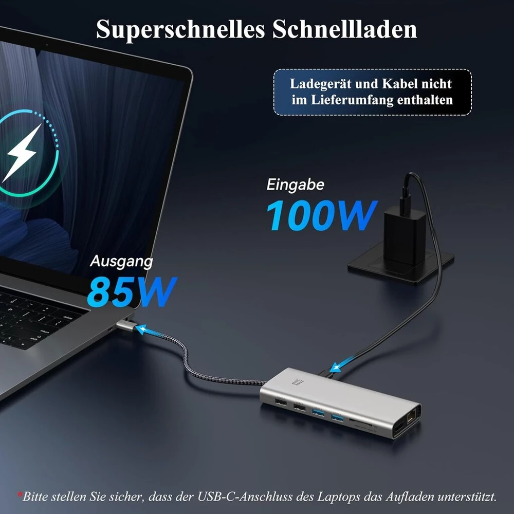 Minthouz usb c dokas, 12-in-1 trigubas monitoriaus usb c šakotuvas, skirtas dell hp lenovo, thunderbolt4 ir 100w pd, 4k@144hz dp+2×hdmi, 4×type 3.0/2.0, gigabitinis lan, sd/tf mini dokas, skirtas win11/macos13+linux