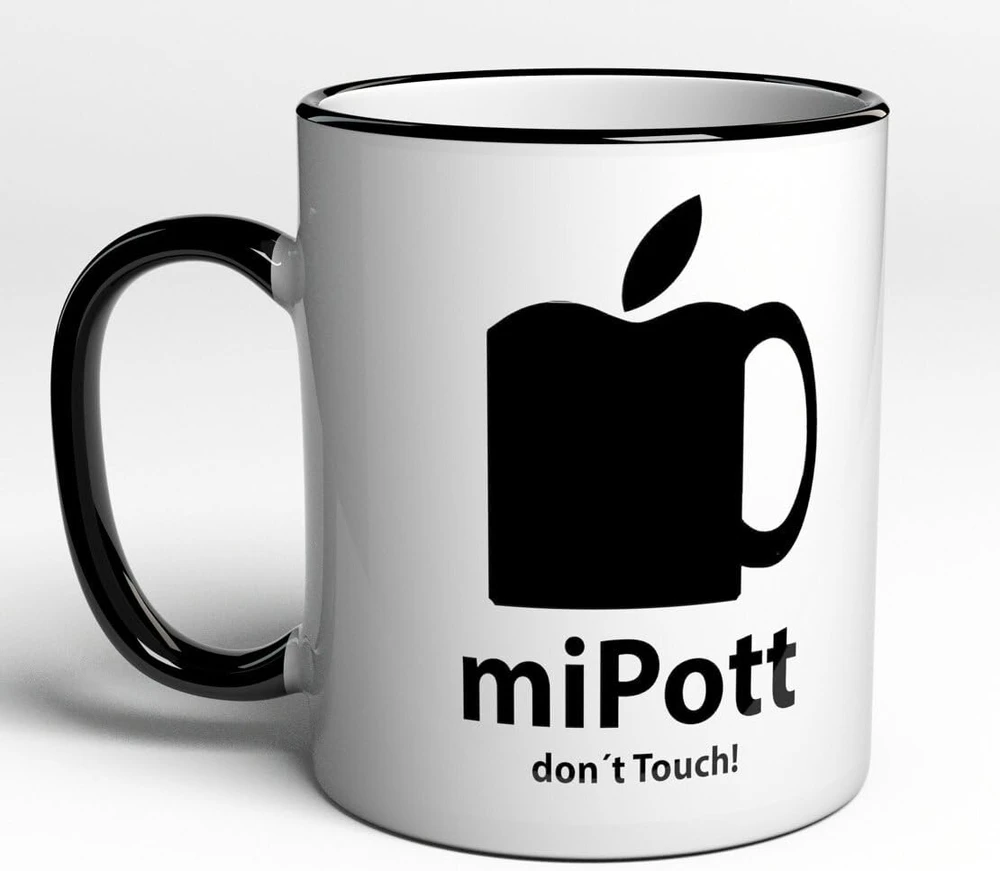Mipott puodelis "don't Touch" su užrašu, skirtas darbui / biurui