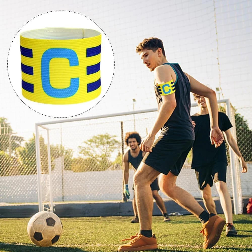 Miraculife vaikiškos kapitono raiščio rinkinys, 4 vnt., kapitono raištis futbolui, reguliuojamos futbolo kapitono apyrankės, daugiaspalvė elastinė žaidėjo raištis vaikams, jaunių klubų sportui
