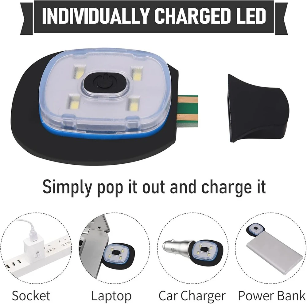 Miserwe kepurė su šviesa, unisex kepurė su led šviesa, usb įkraunama bėgimo kepurė, alpinė kepurė, dovanos vyrams ir moterims, paaugliams