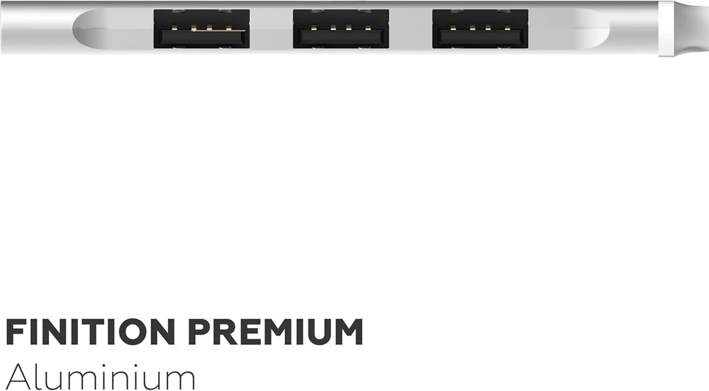 Mobility Lab Ml314013 - plonas usb šakotuvas 4usb 2.0 - plug and play, 4 usb prievadai, greitas duomenų perdavimas, plonas dizainas, aliuminio apdaila, suderinamas su macos ir windows