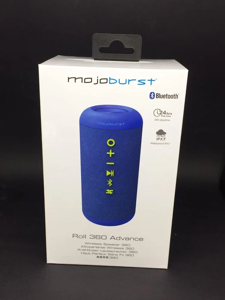 Kompiuterio kolonėlės Mojoburst Mojo Roll 360 Advance Bluetooth garsiakalbis Ipx7 (mėlynas)