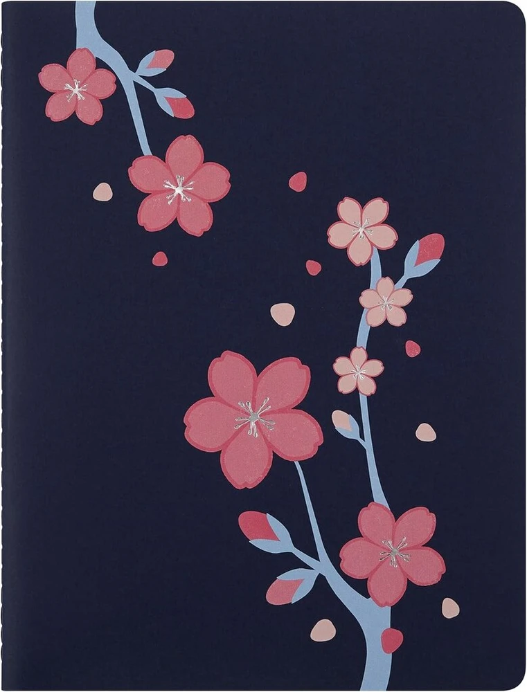 Moleskine Sakura Cahier žurnalas, linijinis sąsiuvinis, viršelis su matomu siūlų įrišimu, 16 nuimamų lapų, dydis Xl, 19 x 25 cm