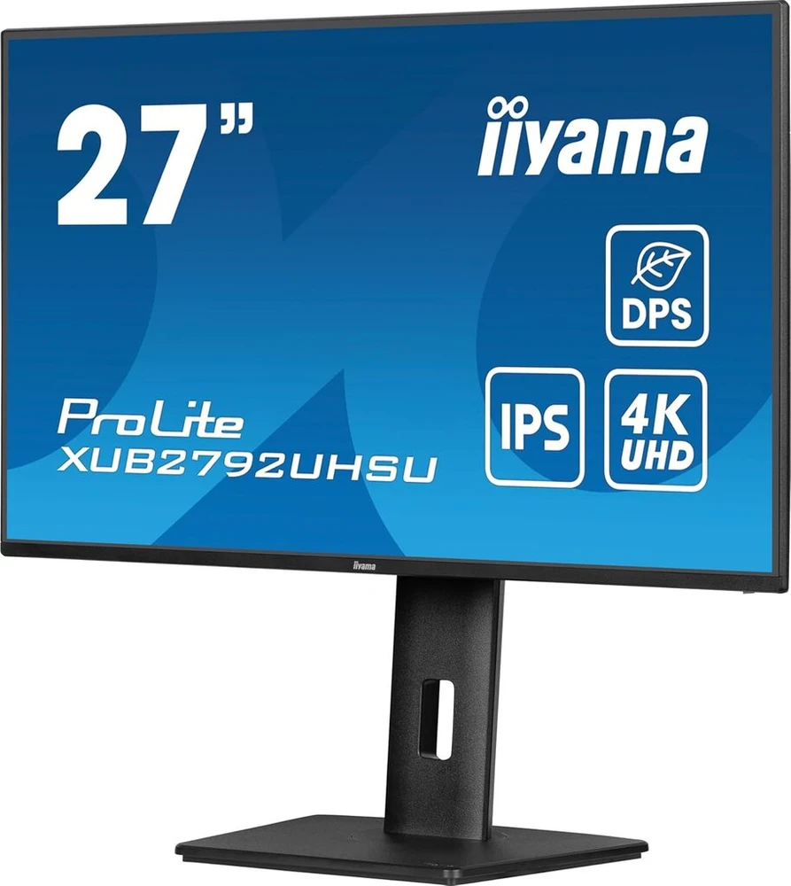Monitorius Iiyama Prolite Xub2792uhsu-b6 27 colių Led Ips Ultrahd 4k su aukščio reguliavimu
