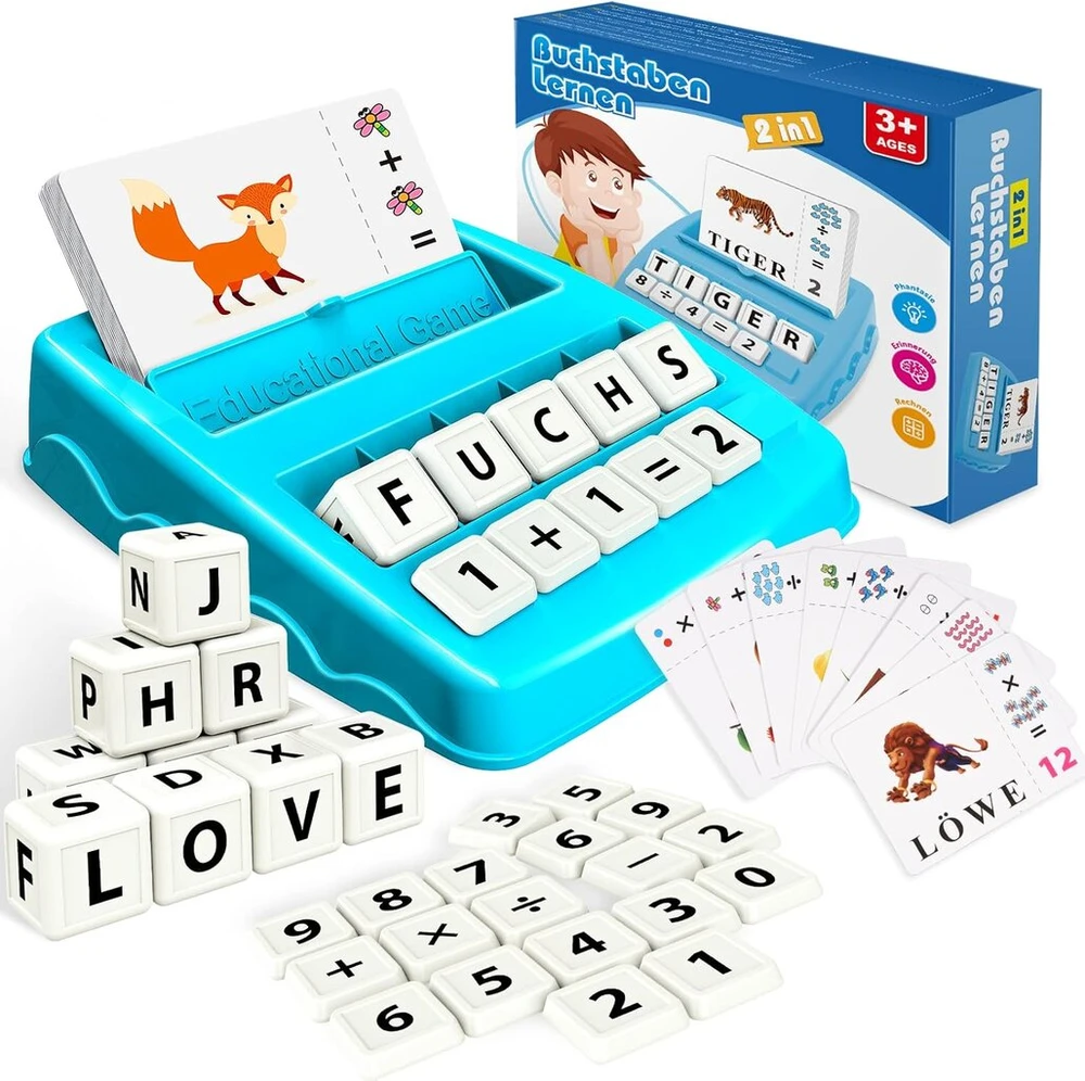 Montessori kortelių žaislas, mokymasis skaityti, Jinxful žaislas vaikams nuo 3 4 5 6 7 8 metų berniukams ir mergaitėms, lavinamieji žaidimai su raidėmis nuo 3-8 metų, įgūdžiai, skaitymas