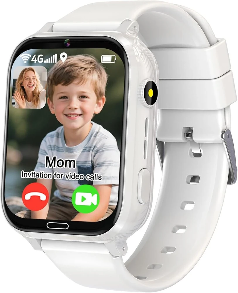 Moonkids išmanusis laikrodis vaikams, 4g išmanusis laikrodis vaikams su gps ir telefonu, vandeniui atsparus išmanusis laikrodis vaikams su skambinimo funkcija, vaizdo skambučiais, studentams, dovana