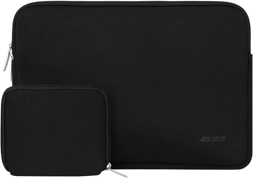 Mosiso planšetinio kompiuterio dėklas, skirtas 13 colių ipad pro m4 & ipad air m2 2024, ipad pro 12.9 colių m2 m1 6-osios 5-osios kartos 2022–2018 su magic keyboard & smart keyboard folio, neopreno nešiojimo dėklas su maža kišene, juodas