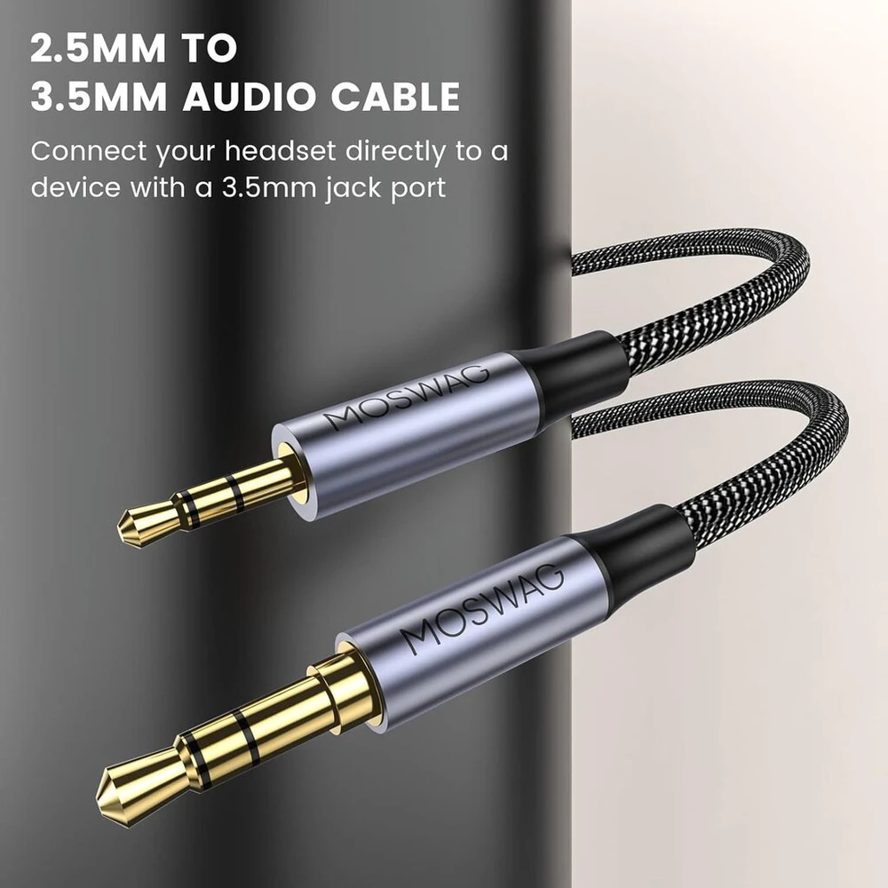 Moswag 3.5mm į 2.5mm Stereo Lizdo Kabelis, 2m