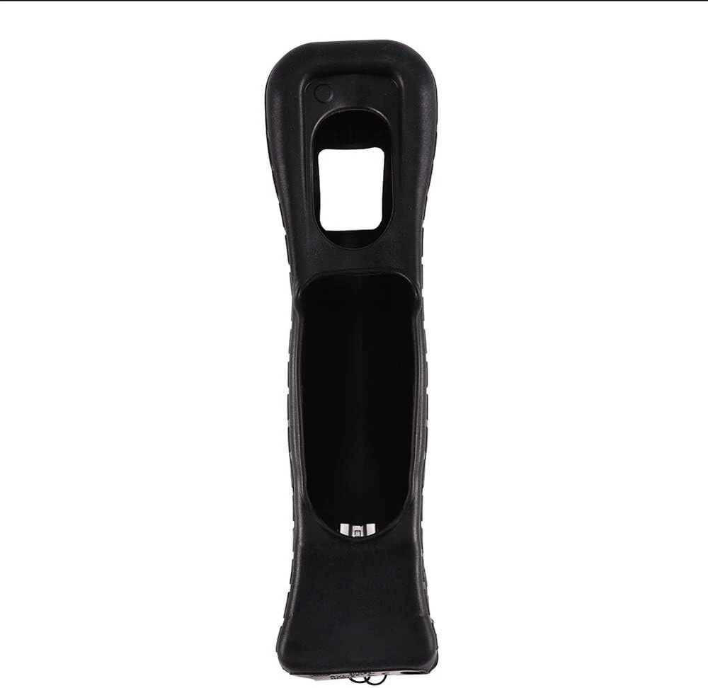 Motionplus konverterio adapteris, sensoriaus adapterio silikoninis dėklas, skirtas Wii nuotolinio valdymo pulto sensoriui, juodas + nuotolinio valdymo pulto silikoninis dėklas (juodas)
