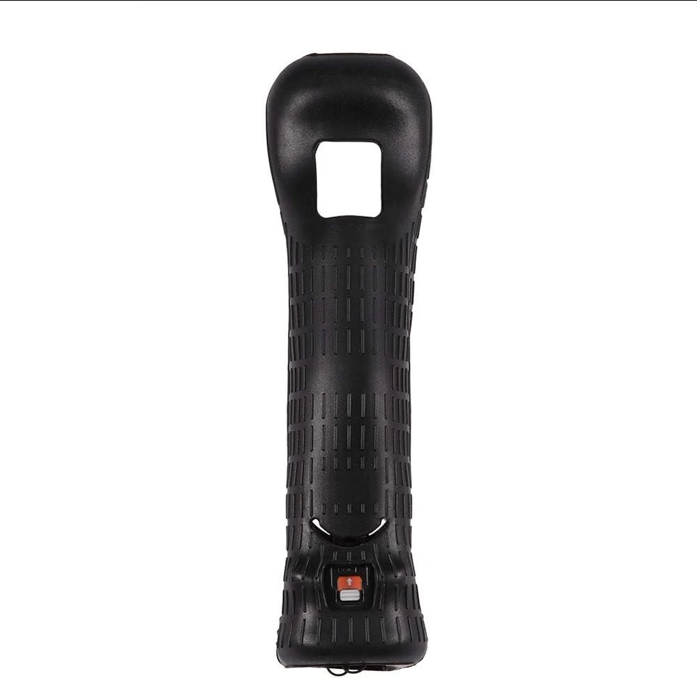 Motionplus konverterio adapteris, sensoriaus adapterio silikoninis dėklas, skirtas Wii nuotolinio valdymo pulto sensoriui, juodas + nuotolinio valdymo pulto silikoninis dėklas (juodas)