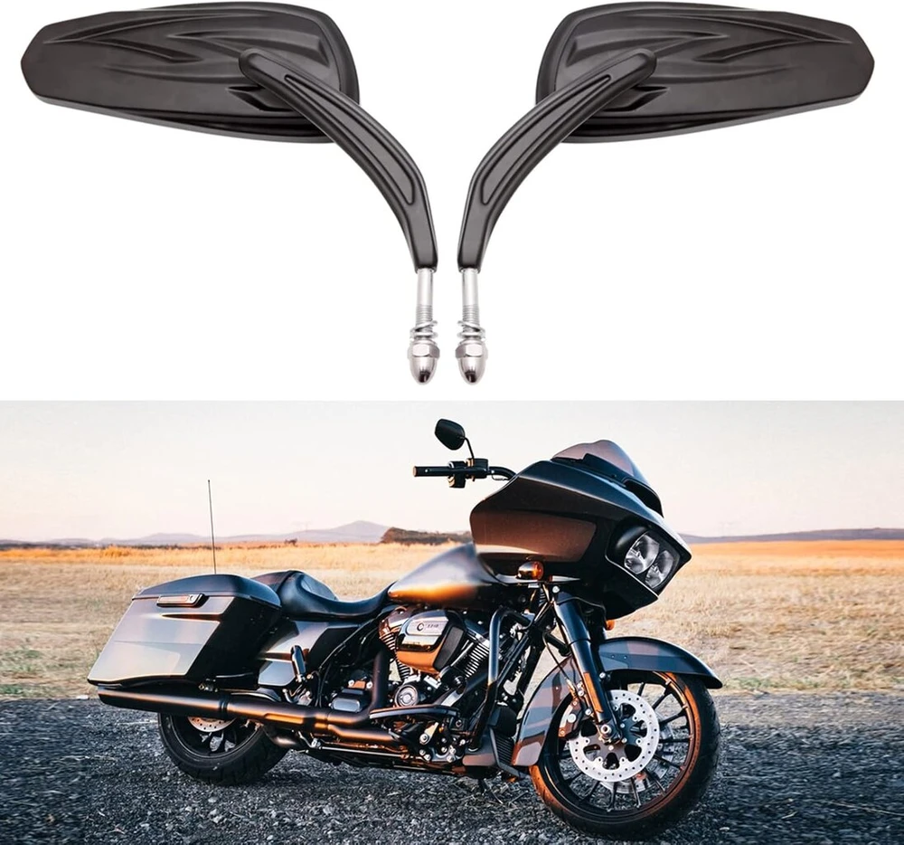 Motociklo galinio vaizdo veidrodėlis, 8 mm motociklo veidrodėlio pakaitalas sportster xl883 1200 dyna softail low rider street glide electra glide road glide