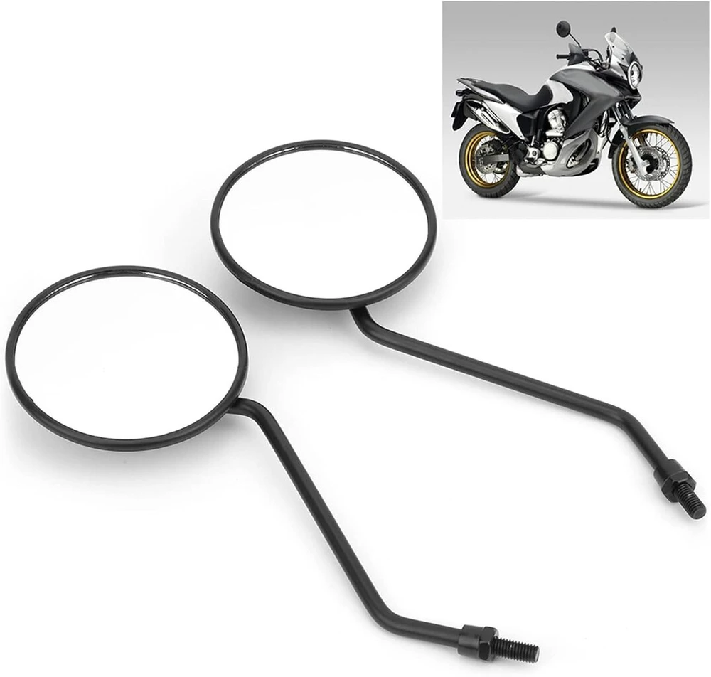 Motociklo veidrodėlis, šoninis veidrodėlis, motociklo veidrodėlis, galinio vaizdo veidrodėlis, 2 vnt., 8 mm galinio vaizdo veidrodėlis, universalus retro apvalus atbulinio vaizdo šoninis veidrodėlis, pakaitalas motociklui, elektriniam paspirtukui