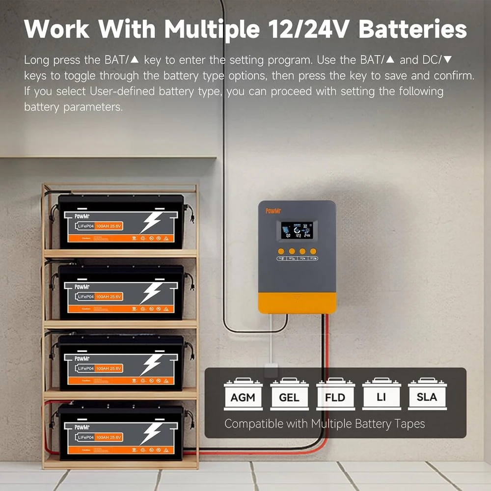Mppt saulės įkrovimo valdiklis 35a 12v/24v automobiliui, 35amp saulės valdiklis mppt max.pv įvestis 80v, veikia su švino rūgšties ir ličio baterijomis