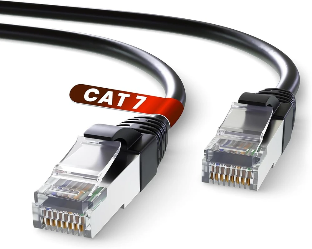 Mr Tronic Cat 7 Ethernet kabelis 15 m Sftp, juodas, su Rj45 jungtimis