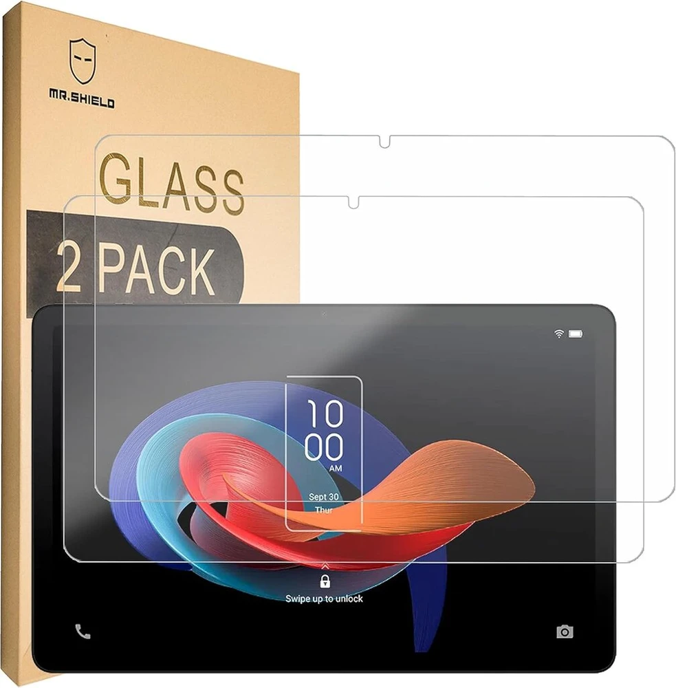 Mr.shield ekrano apsauga, suderinama su Tcl Tab 10 Gen 2 [2 vnt.] Apsauginė stiklo plėvelė 9h kietumo, Hd skaidri ekrano apsauga