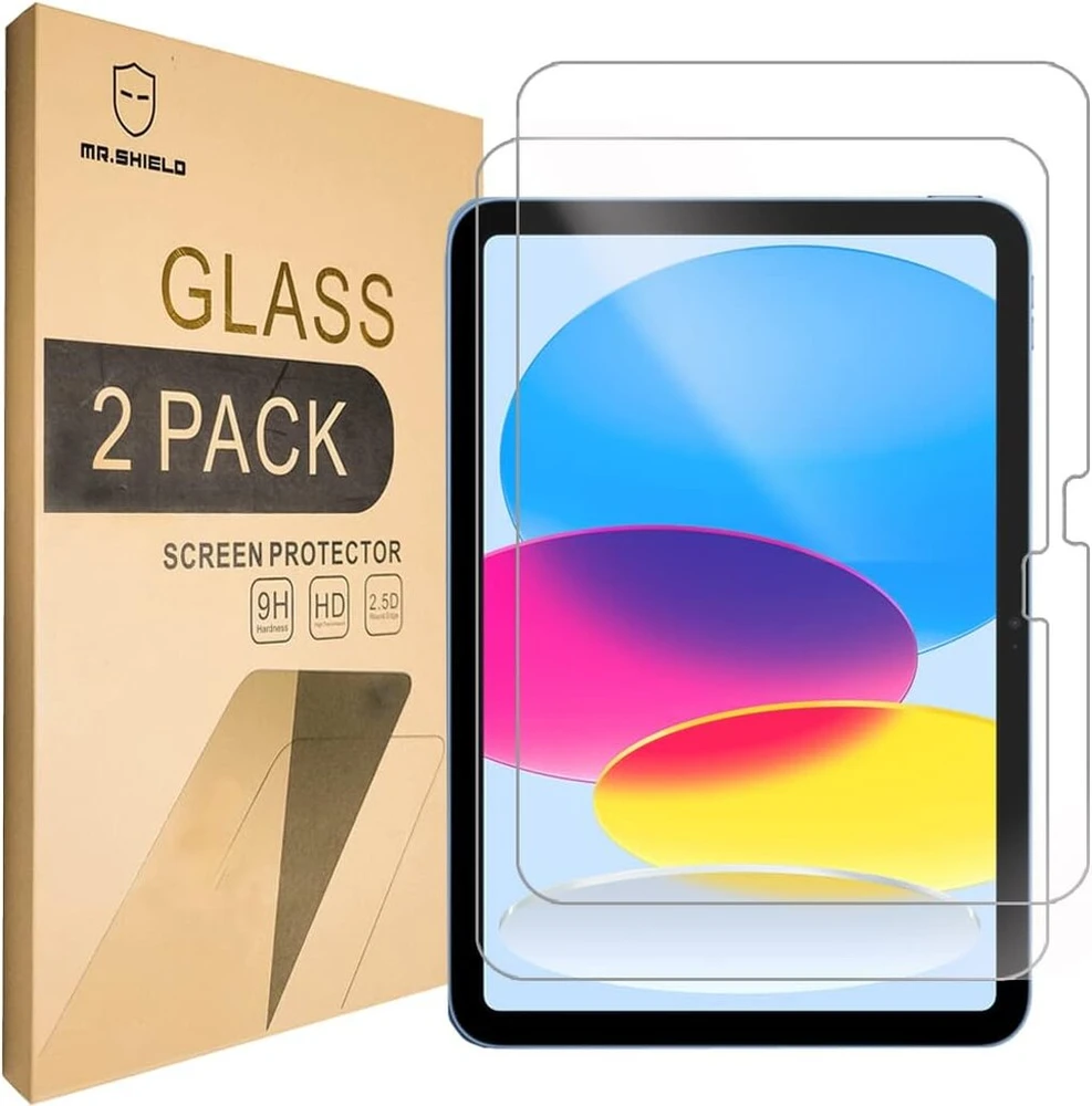Mr.shield ekrano apsauga, suderinama su Ipad Air 11 2025 ir Ipad 10 2022 [2 vnt.] Apsauginis stiklas, 9h kietumo