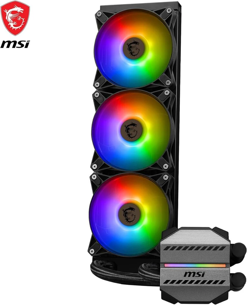 Msi mag coreliquid m360 aio cpu 12 krypčių padalinto srauto vandens aušinimas, garavimo nepraleidžiančios žarnos, palaiko dabartinius lizdus, tokius kaip am5 ir 1700